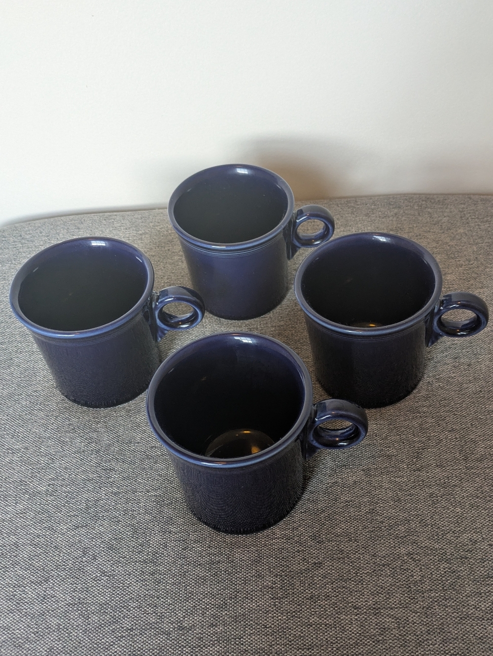 4 Fiesta Fiestaware HLC Cobalt Blue Mugs Dinnerware Homer Laughlin - Picture 2 of 12